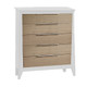 Natart Flexx 2 Piece Nursery Set - Convertible Crib in White and 5 Drawer Dresser in White/ Natural