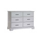 Natart Taylor 2 Piece Nursery Set - Crib and Double Dresser in White