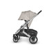 UPPAbaby Cruz V2 Stroller - in Sierra (dune knit/silver frame/black leather)