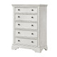 Westwood Olivia 2 Piece Nursery Set - Arched Crib and 5 Drawer Chest in Brushed White