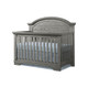 Westwood Foundry 2 Piece Nursery Set - Arched Crib and 6 Drawer in Brushed Pewter