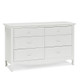 Dolce Babi Alessia 2 Piece Nursery Set - Convertivle Crib and Double Dresser in Bright White