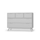 Dadada Soho Collection 5 Drawer Dresser in Gray