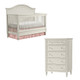 Stella Baby and Child Arya 2 Piece Nursery Set - Convertible Crib and 5 drawer Dresser in Parchment