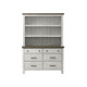 Westwood Timber Ridge Collection Hutch Bookcase in Weathered White and Sierra