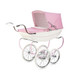 Silver Cross Hand Crafted Princess Dolls Pram Stroller in White / Pink