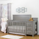 Sorelle Farmhouse Crib And Changer in Weathered Gray