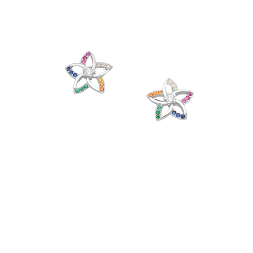 Colourful flower-shaped earrings, perfect for adding a vibrant touch to any outfit. Adult ear studs with flower design. Unique ladies earrings affordable and next day delivery.