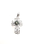 A chic black pearl and crystal cross pendant for women.