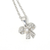 A cute bow pendant made of cubic zirconia, diamond, and sterling silver - perfect for kids!