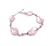 Shimmering pink crystal and bead bracelet crafted with 925 sterling silver for a touch of elegance.