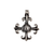 Silver cross pendant with crown. Crowned silver cross for men, unique mens christmas gift idea.