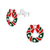 Christmas Wreath shop for wreaths online with a touch of sparkle, ladies and and kids earrings with red and green, and diamonds, perfect for the festive season.