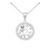 A stunning 925 sterling silver owl pendant with sparkling diamonds and tree of life symbol, Perfect for adding a touch of elegance to any outfit. Ladies 925 sterling silver jewellery.
