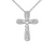 A ladies stunning diamond cross pendant on a delicate 925 sterling silver chain, radiating elegance and grace. Perfect symbolizing spirituality and faith in jesus christ.