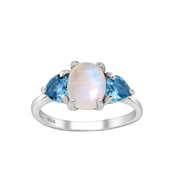 Ladies large gemstone rings christmas, birthday elegant gift ideas. 925 sterling silver rings online for wife, girlfirend, mother.