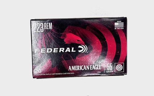 Federal, American Eagle, 223 Rem, 55 Grain, 20 centerfire Ammo Federal, American Eagle, 223 Rem, 55 Grain, 20 centerfire Ammo