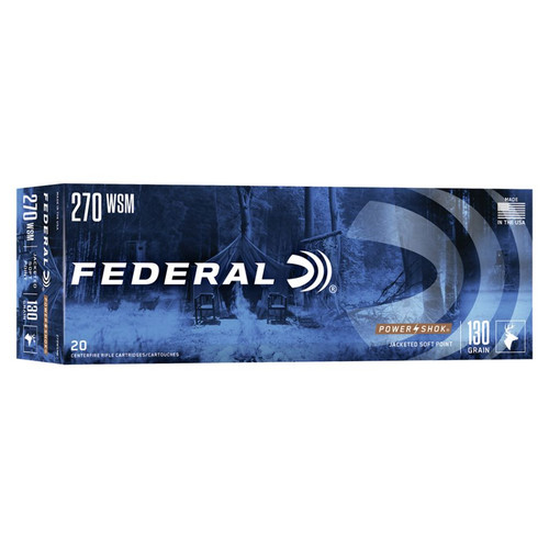 Federal, 270 Win, Short Mag, 130GR, Power-Shok SP