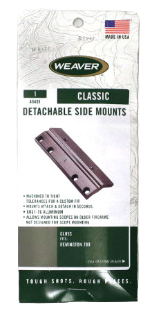 Weaver, 48401, Detachable Side Mount Scope Base, #1, Reming, Savage 110, 111, 112,116 FFS, SKS, Winchester 54, 70