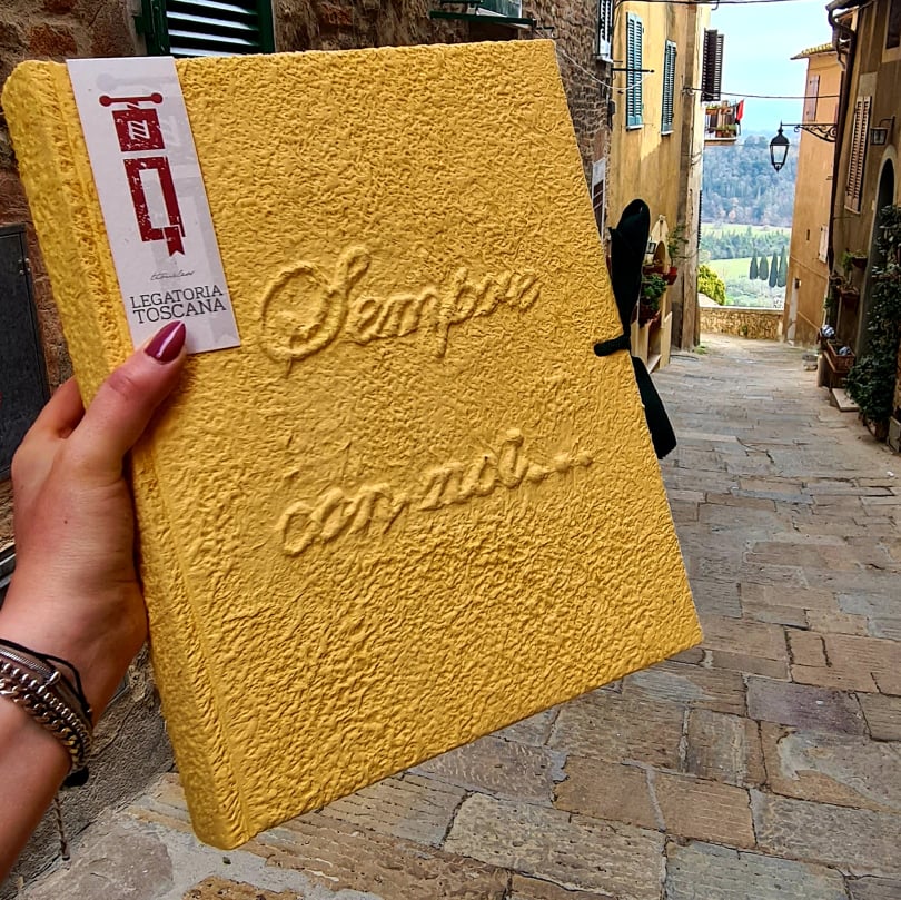 Album fotografico in pelle personalizzato con tasche, album per