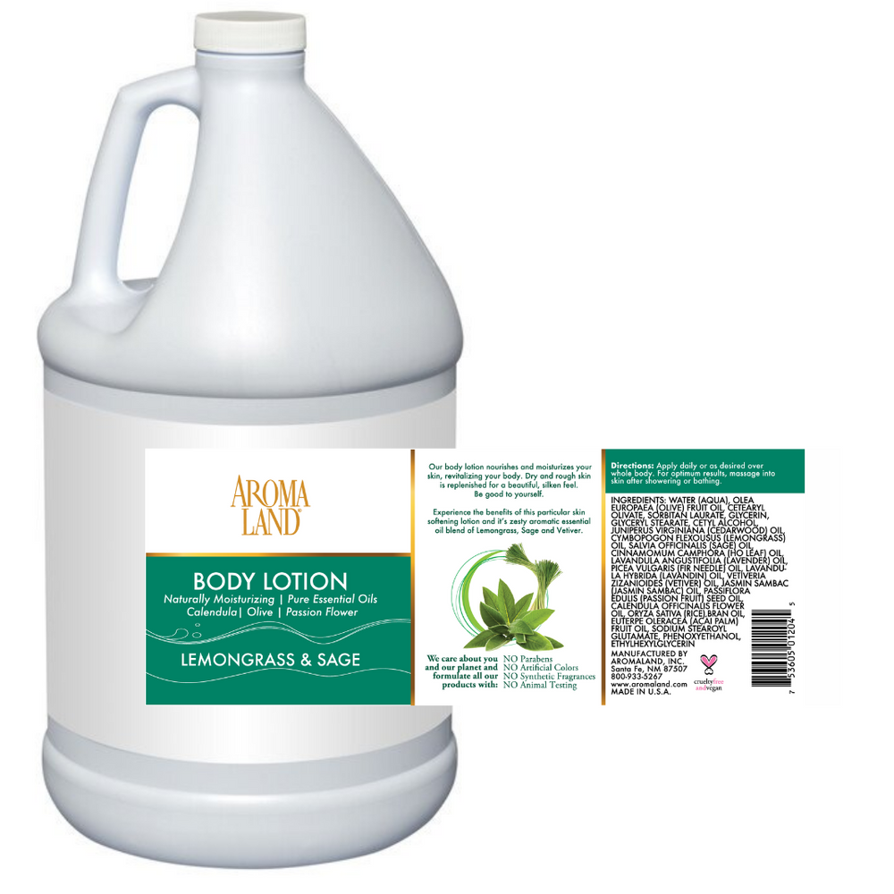 Natural Premium Hand and Body Lotion with Lemongrass and Sage Essential
