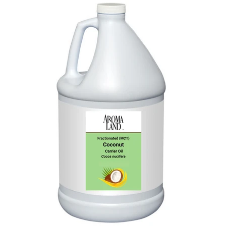 A product image of a large jug of carrier oil from Aroma Land: