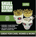 SmokeZilla - Large Ceramic Skull Stash Ashtray