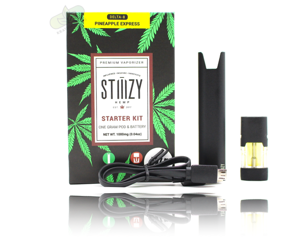 Stiiizy - Delta 8 Starter Kit - 1G Pod + Battery + Cable