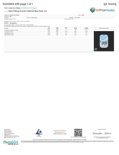 Opia Premium Kratom Extract 4CT Tablets Display Of 10 (150MG)