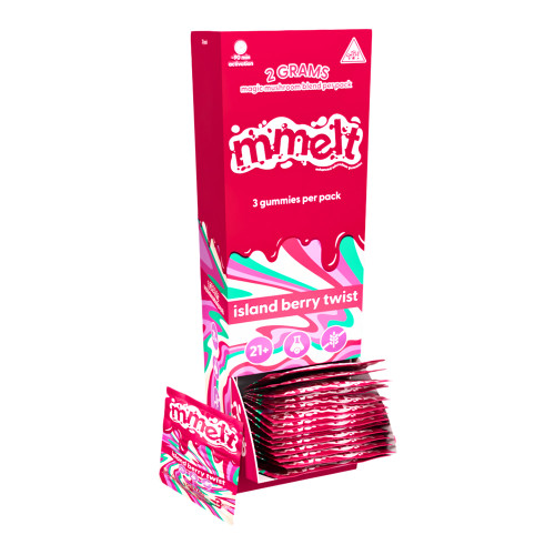 Mmelt Enhanced Microdose Magic Mushroom Blend 3CT Gummies Display Of 20