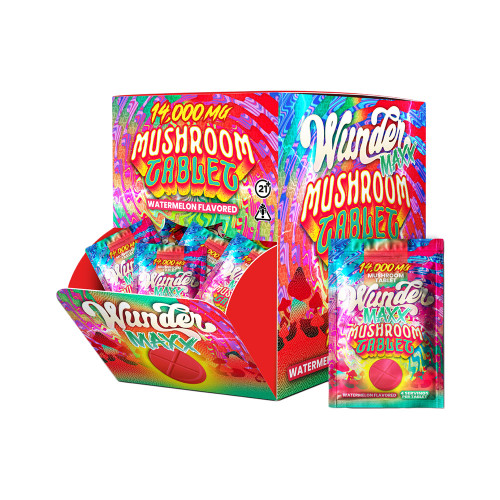 Wunder Maxx Proprietary Mushroom Blend 1CT Tablets Display Of 30 Wunder Maxx Proprietary Mushroom Blend 1CT Tablets Display Of 30