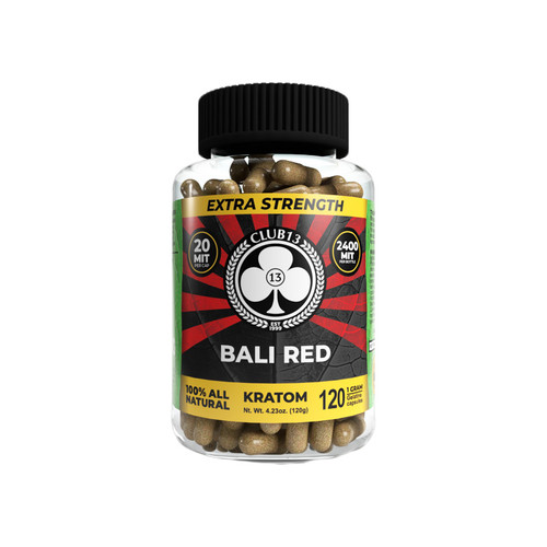 Club 13 Extra Strength Kratom Capsules 120CT Bottle (2400MIT)
