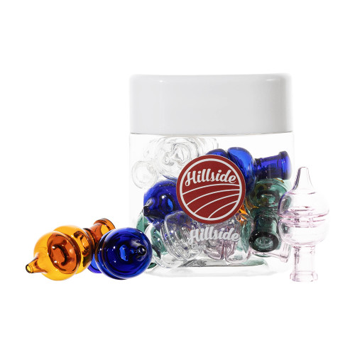 Hillside Glass  Split Bubble Carb Cap Display Of 12 (CCG-039) Hillside Glass  Split Bubble Carb Cap Display Of 12 (CCG-039)