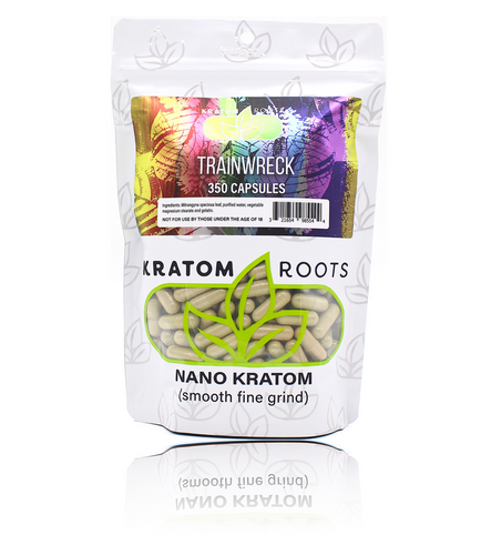 Kratom Roots - 350 Capsules High Quality NANO Kratom ( Smooth Fine Grind )