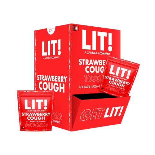 LIT! THC Gummies Display Of 25 (1000MG)