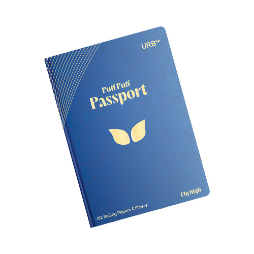 URB Fly High Puff Puff Passport Rolling Papers + Tips Booklet Display Of 25 (52CT)