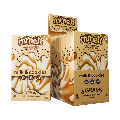 Mmelt Magic Mushroom Infused Chocolate Bar Display Of 6 (6000MG)