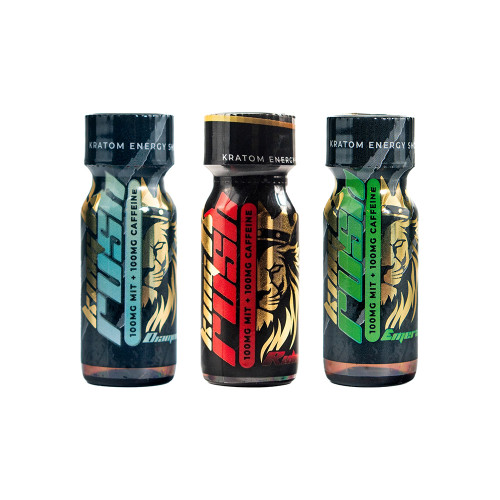 King K Rush Edition Kratom Extract Energy Shot Display Of 12 (15ML)