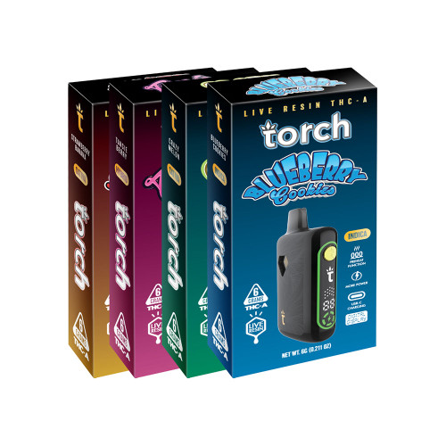 Torch Pulse Edition Live Resin THCA Disposables Display Of 5 (6G)