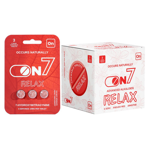 ON 7 Relief Pseudo Red Kratom Alkaloid Tablets (20MG)
