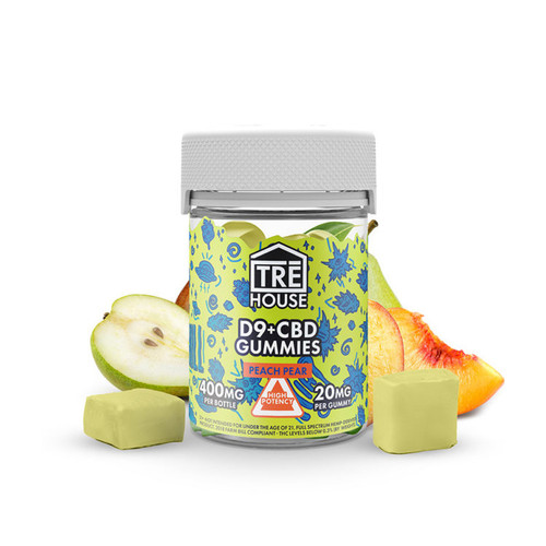 Tre House High Potency D9 + CBD Gummies Display Of 6 (400MG)