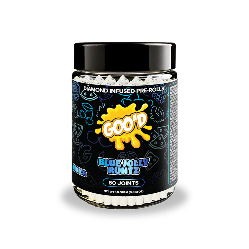 Goo'd Extracts Live Resin Diamond Infused Pre Rolled 1.5G Joint Jar (50CT)