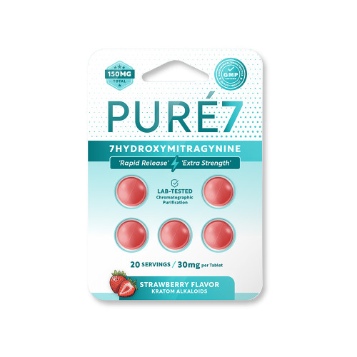 Pure7 Kratom 7 Hydroxy Rapid Release 5CT Tablets (30MG)