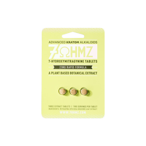 7OHMZ Advanced Kratom Alkaloids 7 Hydroxy Rapid Formula 3CT Tablets (21MG) LIME GREEN
