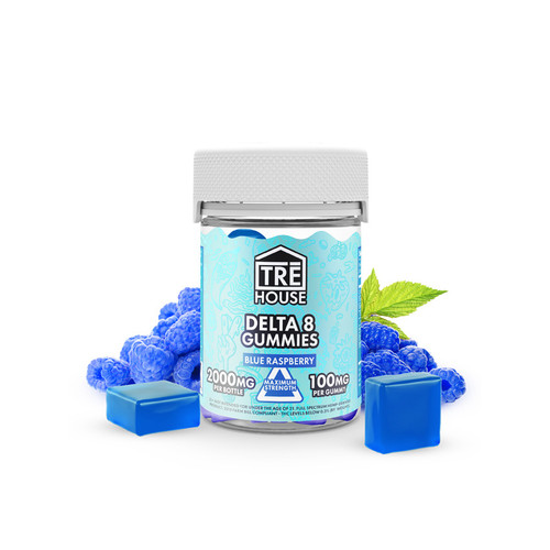 Tre House Delta 8 Infused Max Strength Gummies 20CT Jar (2000MG)