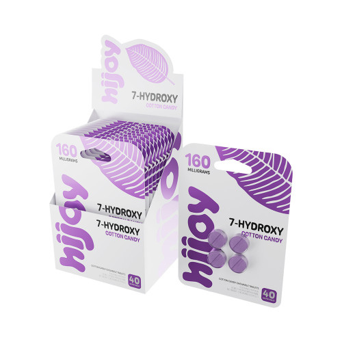 Hijoy Extra Strength 7 Hydroxy Chewable 4CT Tablets Display Of 10 (40MG)