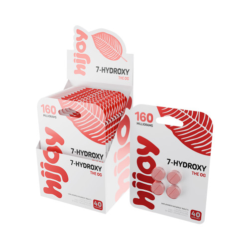 Hijoy Extra Strength 7 Hydroxy Chewable 4CT Tablets Display Of 10 (40MG)
