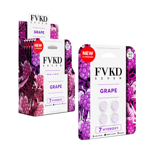 FVKD Seven Highly Potent 7 Hydroxy Kratom 4CT Tablets Display Of 5 (60MG)