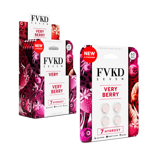 FVKD Seven Highly Potent 7 Hydroxy Kratom 4CT Tablets Display Of 5 (60MG)