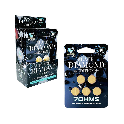 Kratom Kulture Botanicals Black Diamond Edition 7 Hydroxy 5CT Tablets (81MG)